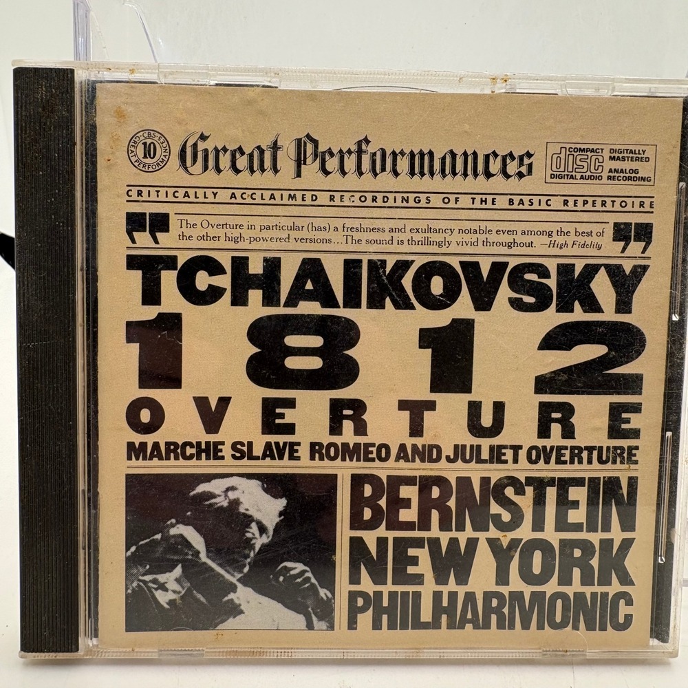 Tchaikovsky 1812 Overture Bernstein New York‎ Philharmonic CD CBS MYK 36723